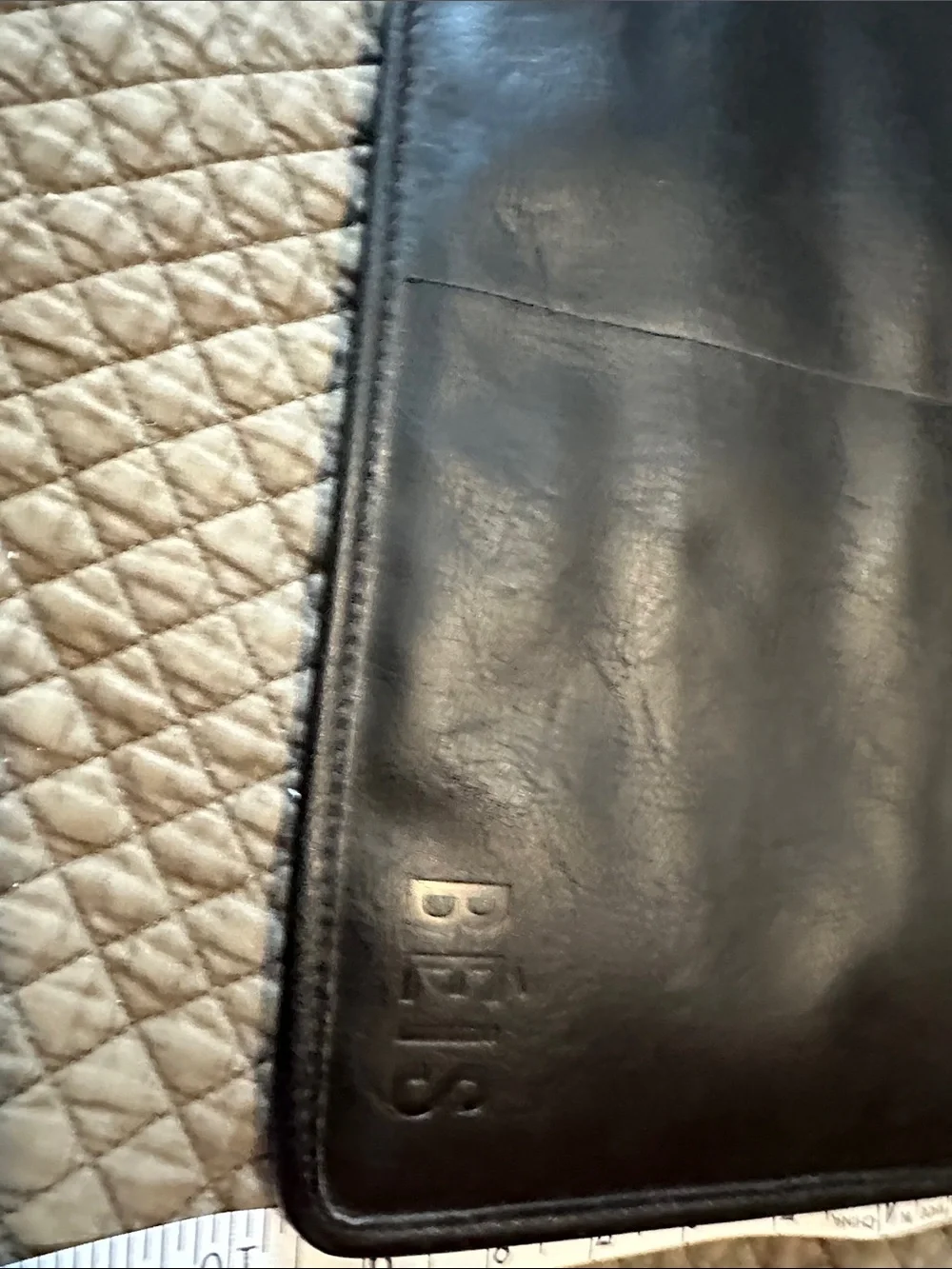 BEIS Black Padded Computer Folio Case with Strap Closure